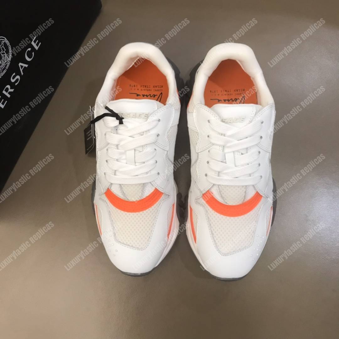 Versace Squalo Sneakers White/Orange