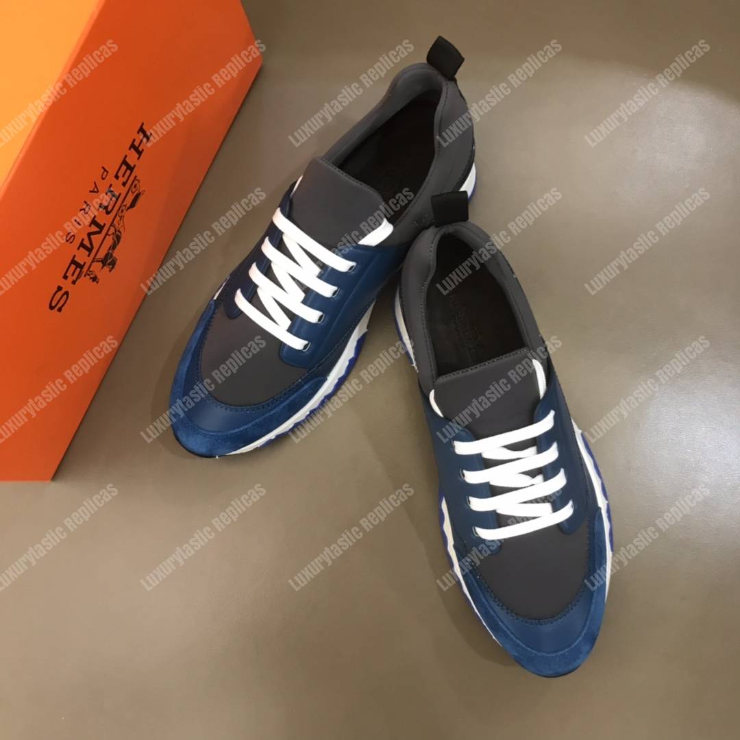 H**mes stadium sneaker blue