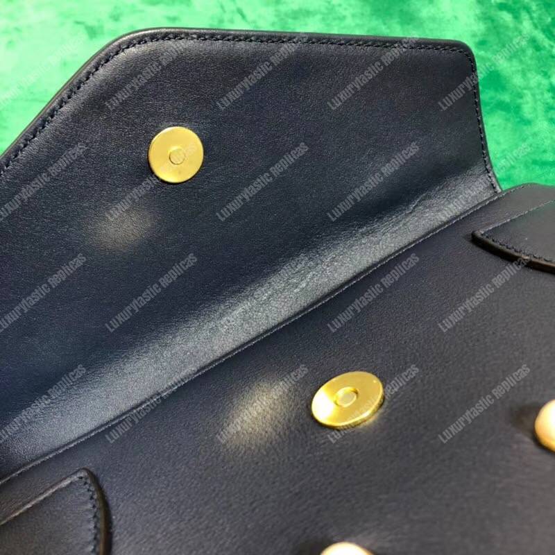 G*u*i broadway leather mini bag navy blue