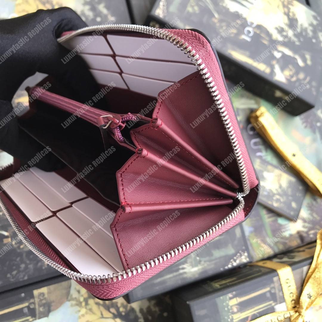 G*u*i gg blooms sup*e zip around wallet antique pink