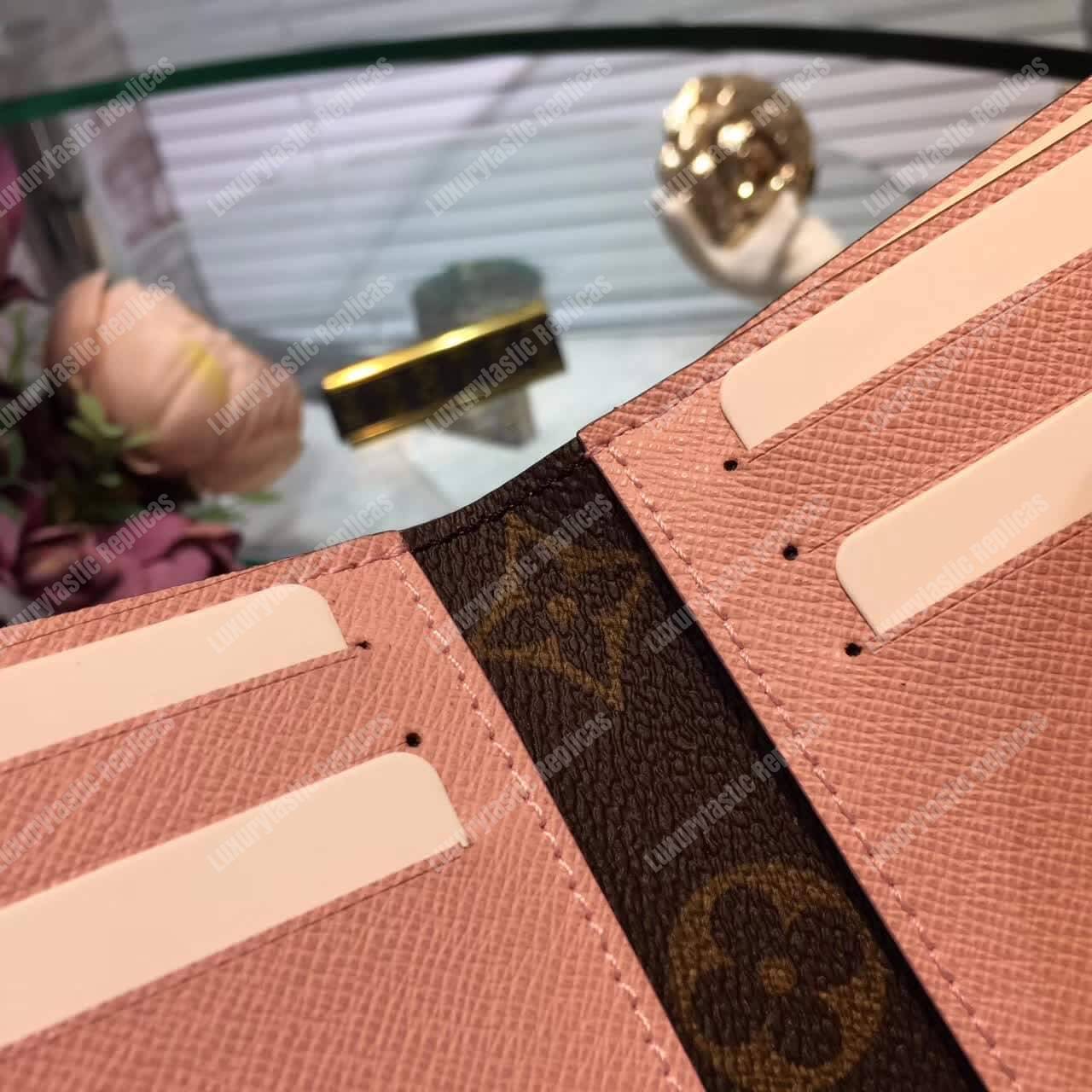 LV Ariane Wallet Monogram Rose Ballerine
