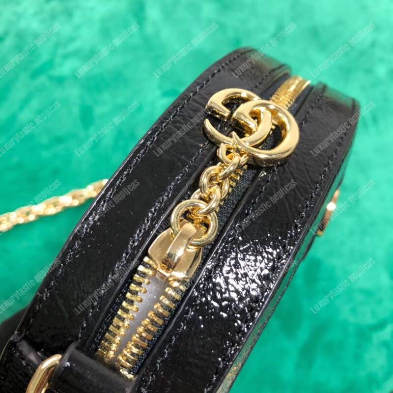 G*u*i ophidia mini round shoulder bag black