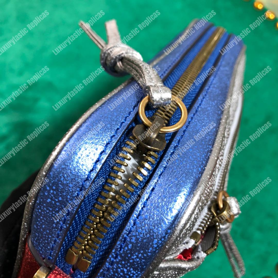 G*u*i zumi clutch metallic red/silver