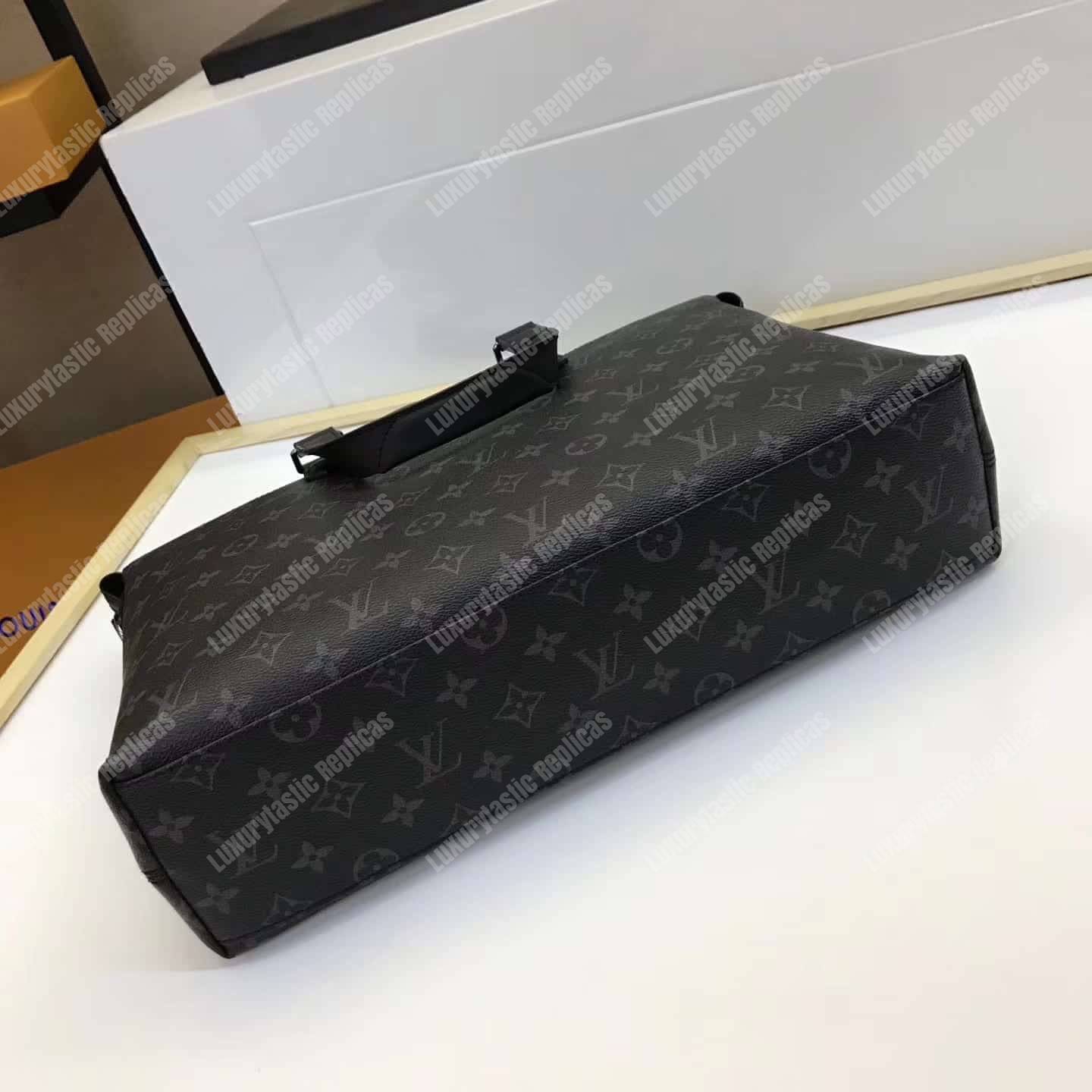 LV Briefcase Explorer Monogram Eclipse Canvas