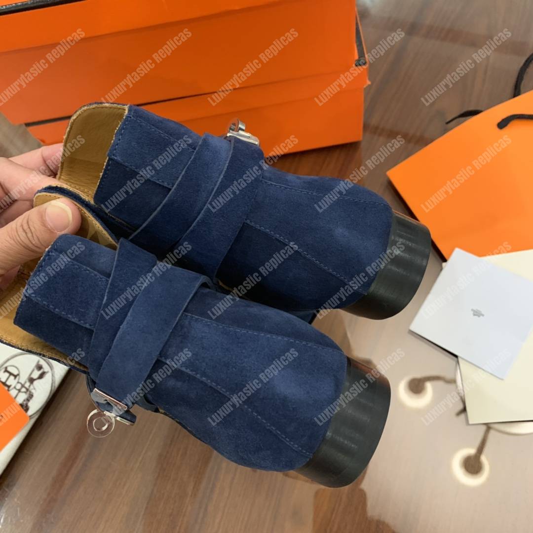 H**mes neo ankle boot blue