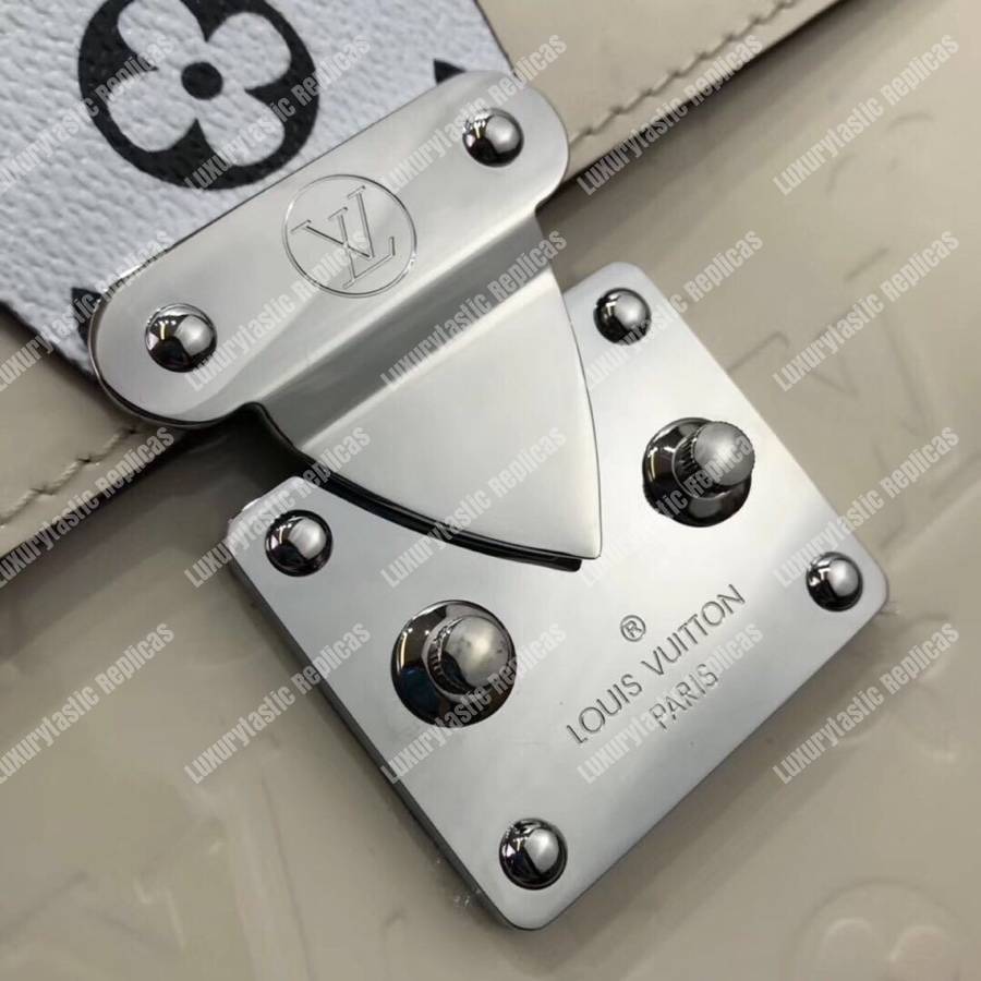 LV Spring Street Monogram Vernis Creme Beige