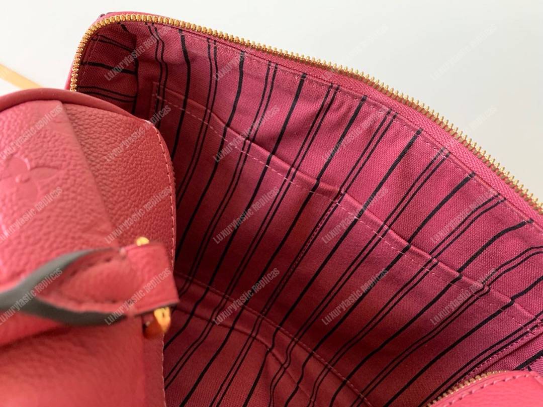 LV Speedy Bandouliere 25 Monogram Empreinte Leather Cherry Berry