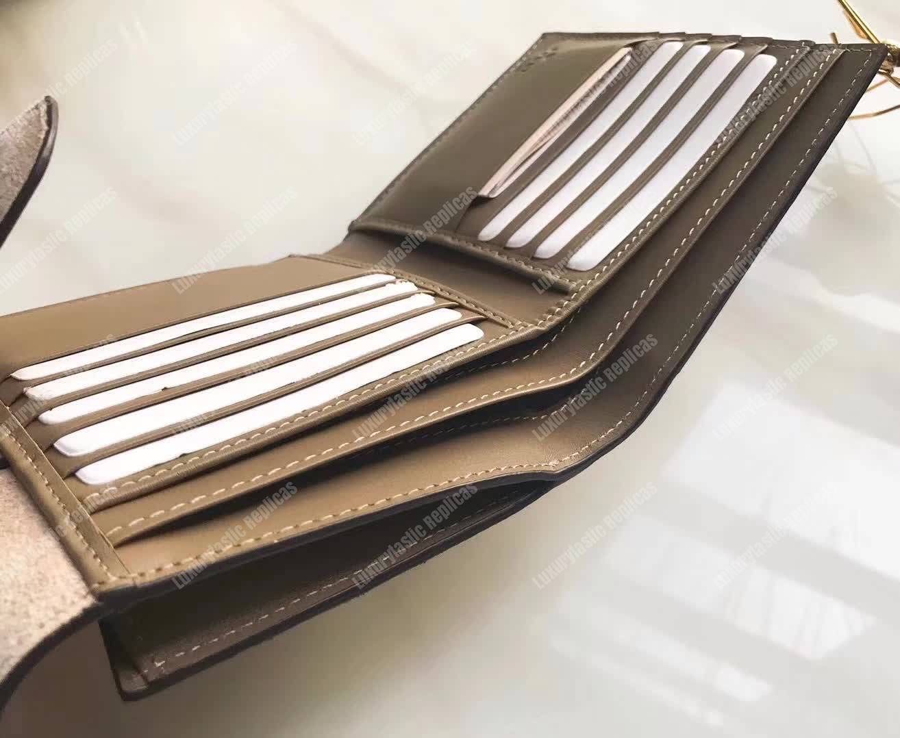 G*u*i dionysus suede wallet taupe