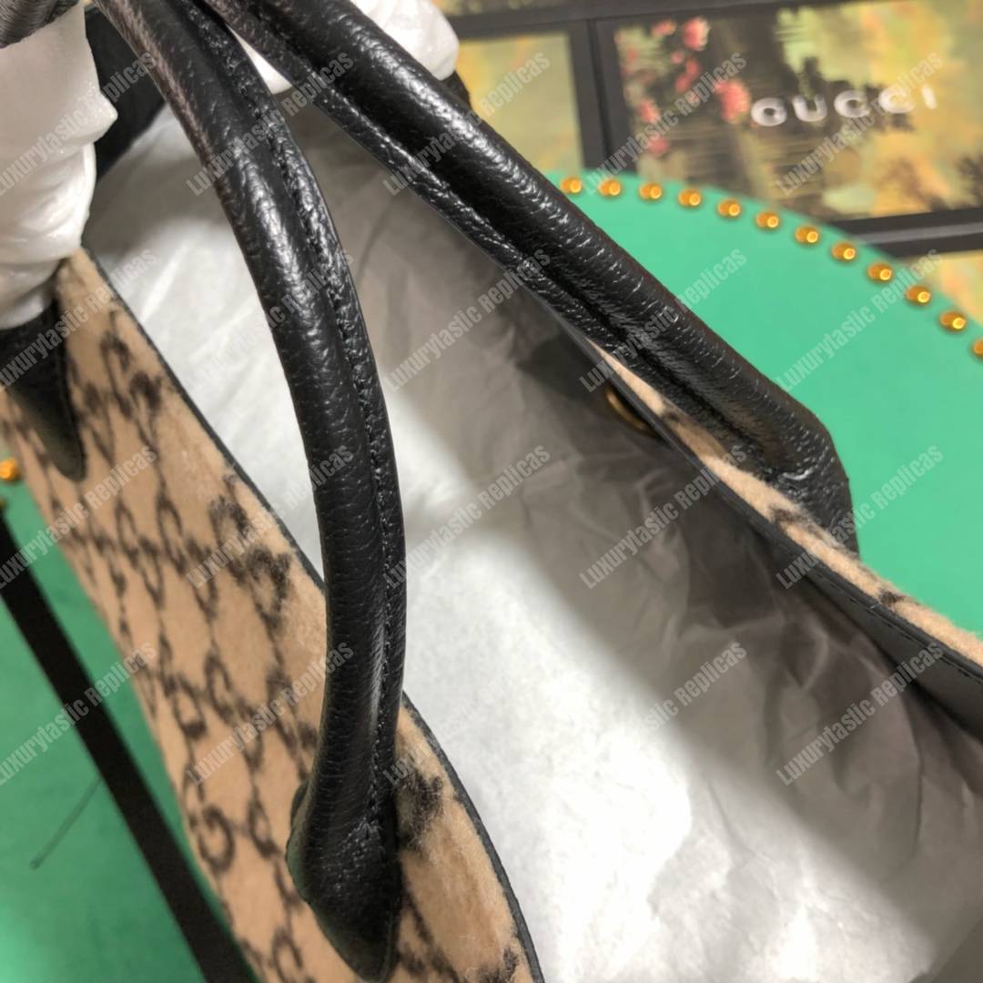 G*u*i gg wool tote beige/ebony