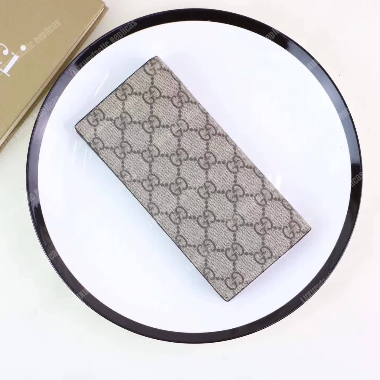 G*u*i kingsnake print gg sup*e long wallet