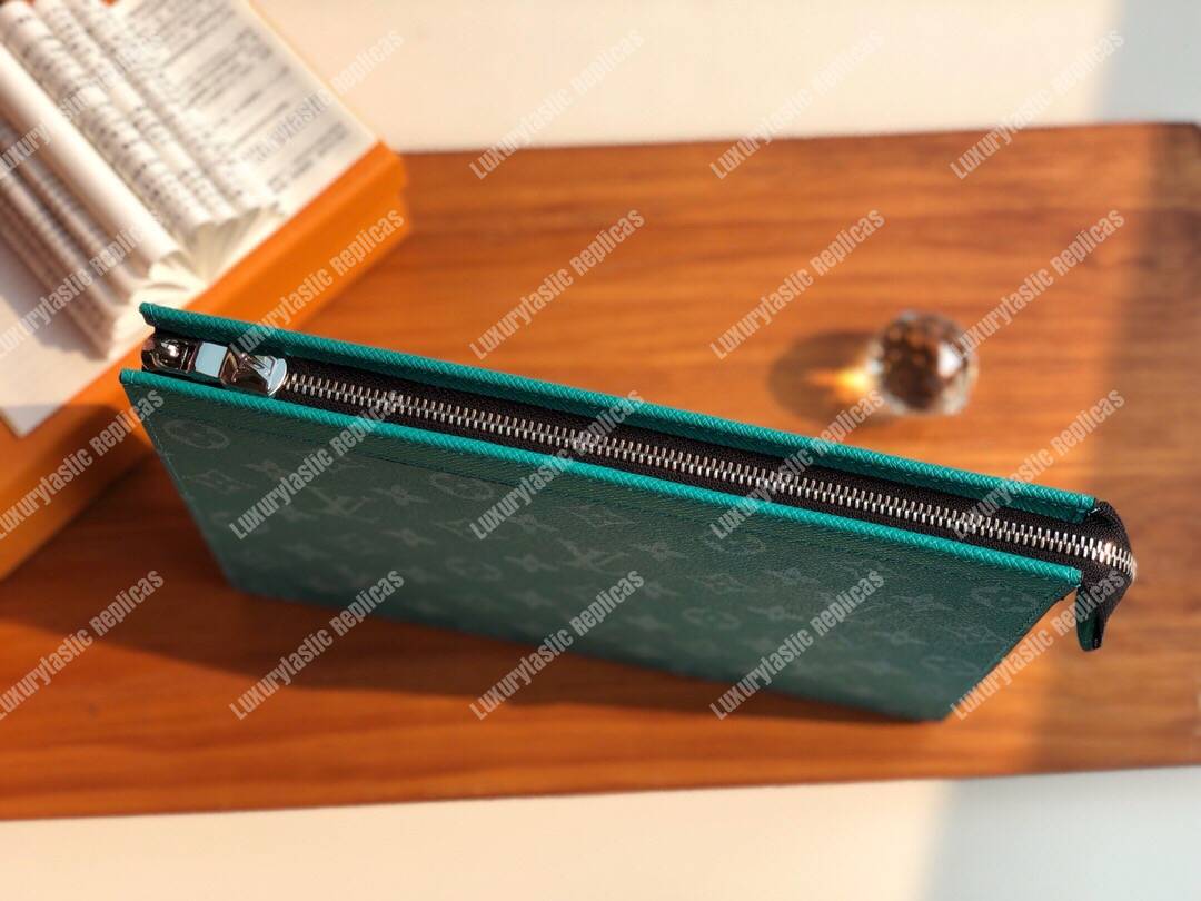 LV Pochette Voyage MM Monogram Green