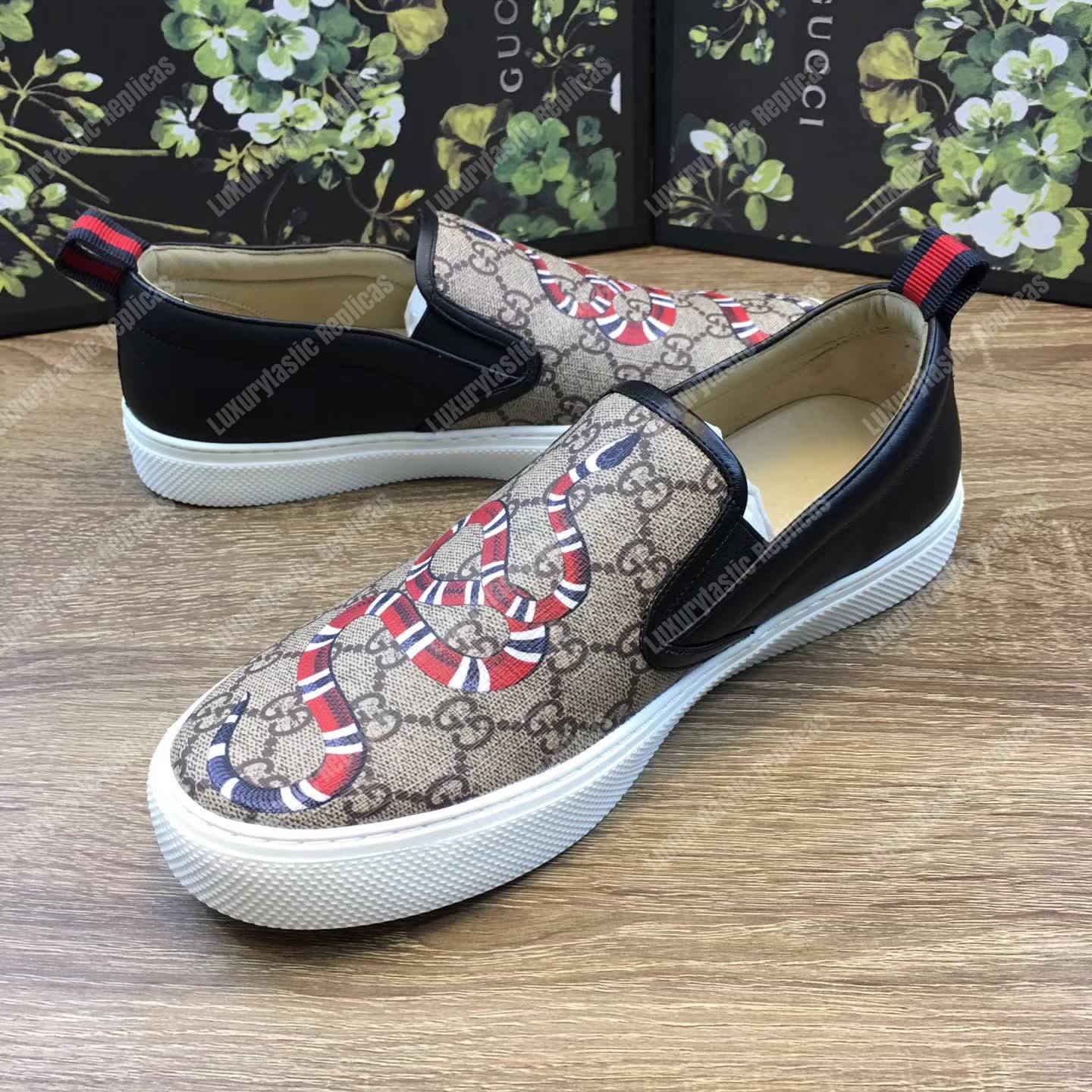 G*u*i gg sup*e snake slip-on sneaker