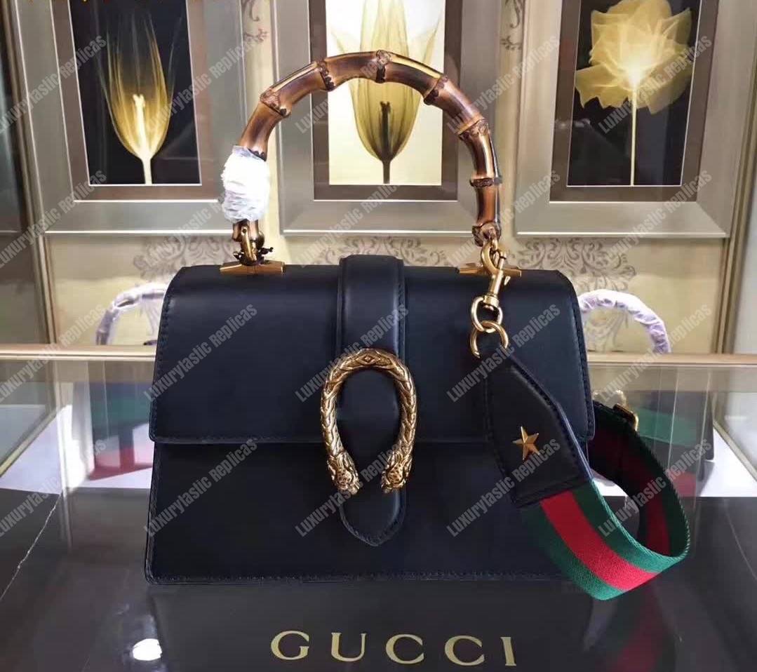 G*u*i dionysus medium top handle bag black