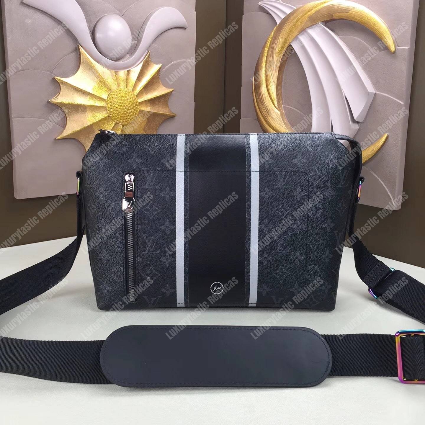 LV Apollo Messenger PM Messenger Bag Monogram Eclipse Canvas