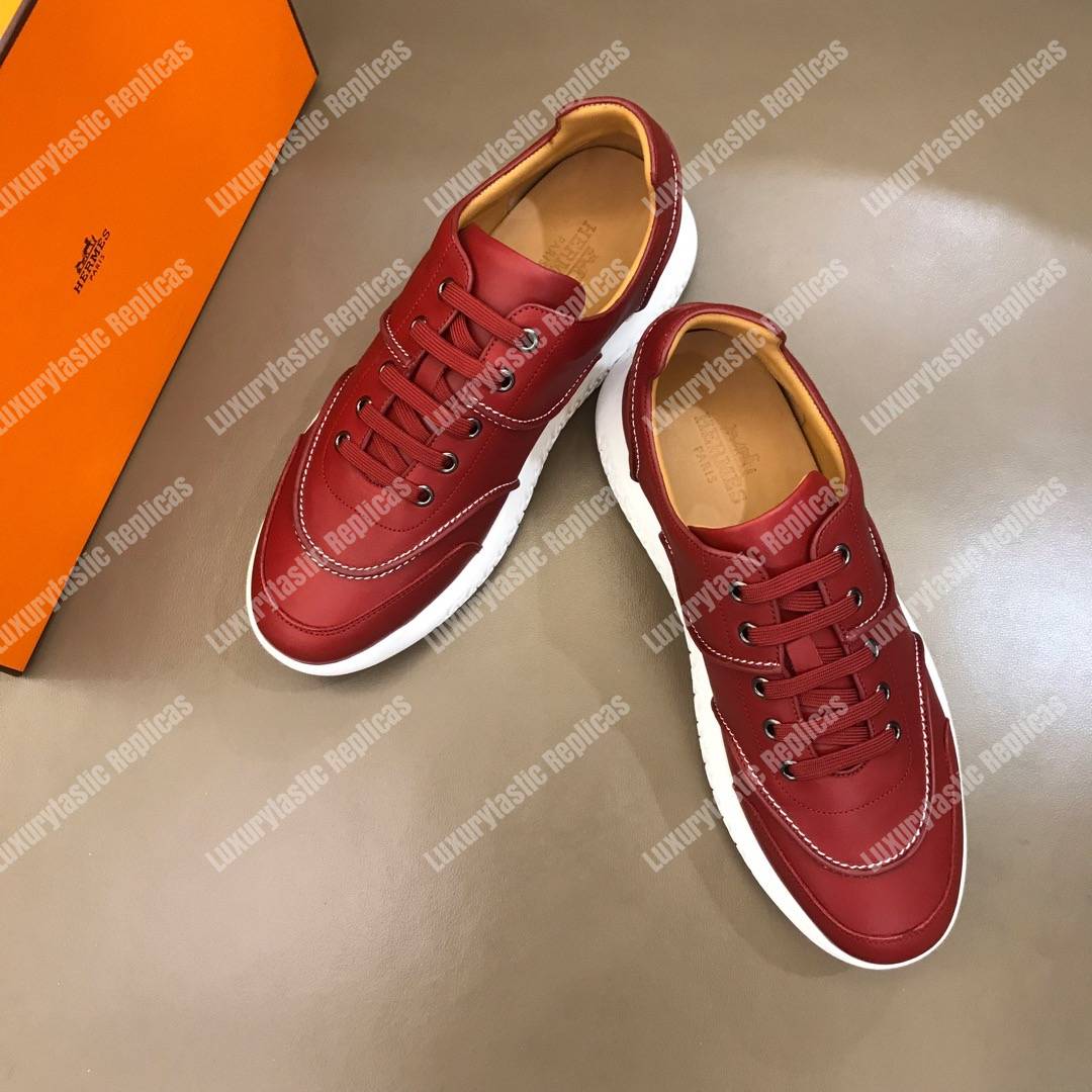 H**mes turn sneaker red