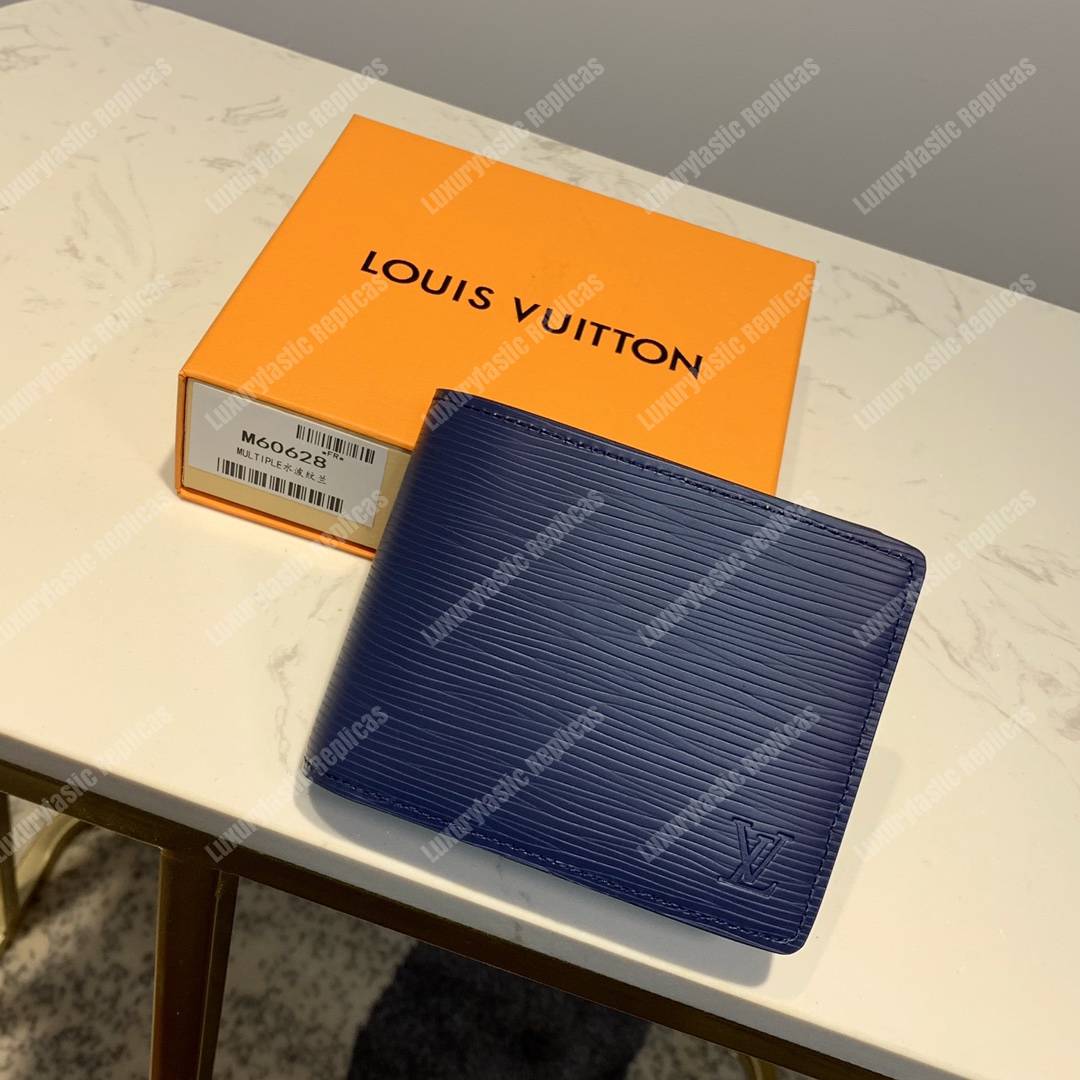 LV Multiple Wallet Blue Oxford