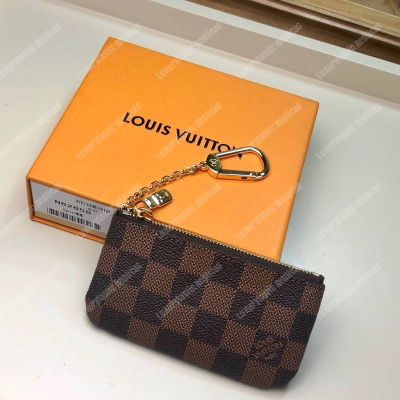 LV Key Pouch Damier Ebene Canvas