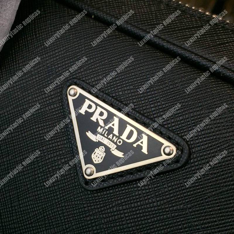 Pra*a leather briefcase black
