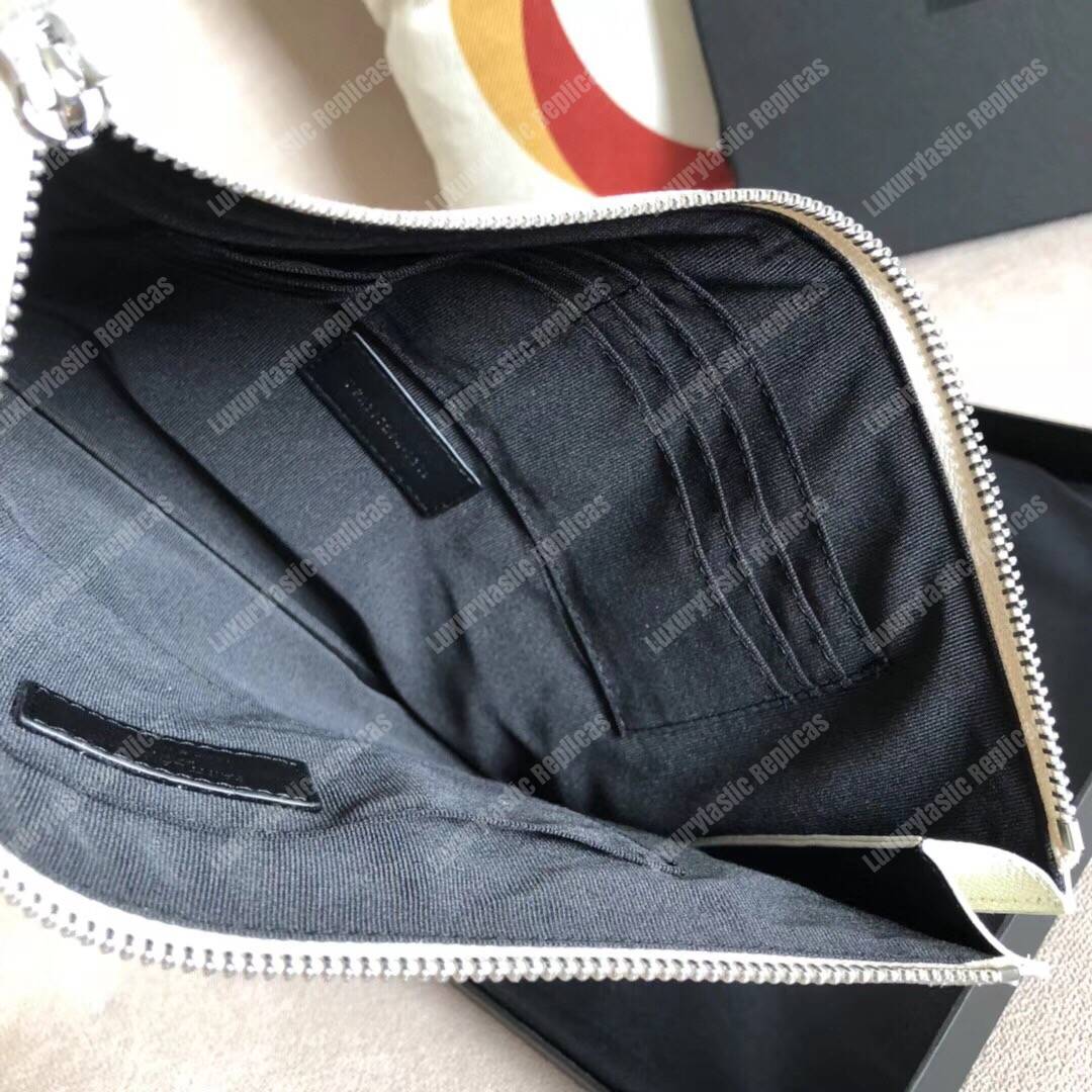 Saint Laurent Zipped Tablet Holder White