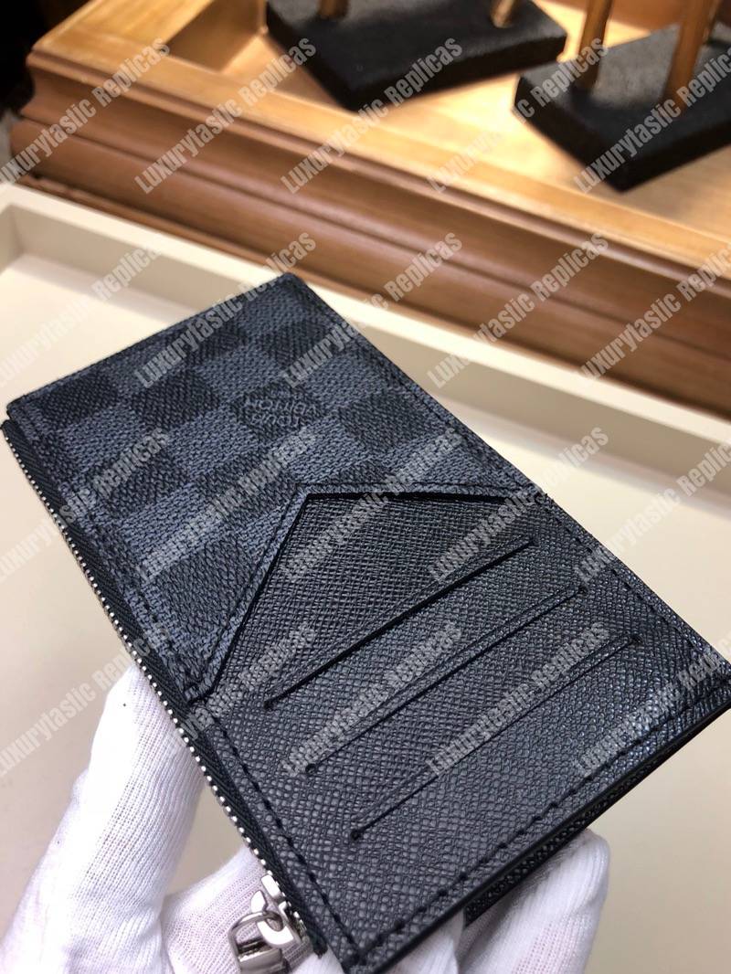 LV Coin Card Holder Damier Graphite Canvas