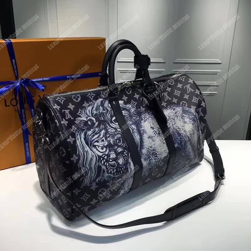 LV Keepall 45 Bandouliere Duffel Bag Monogram Canvas 2017
