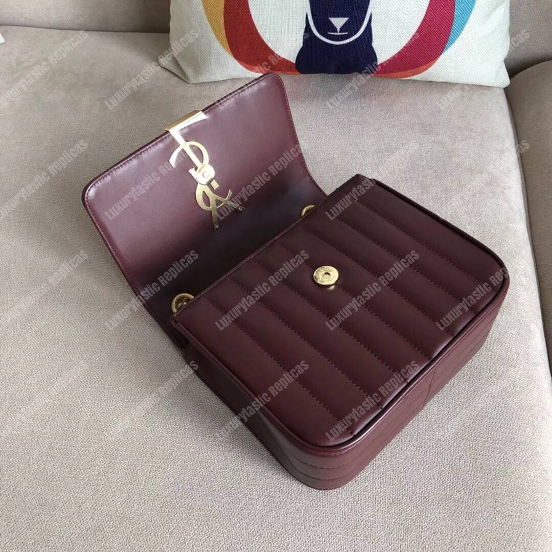 Saint Laurent Vicky Medium Dark Red