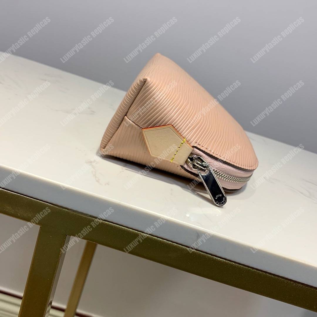 LV Cosmetic Pouch PM Epi Leather Vanilla