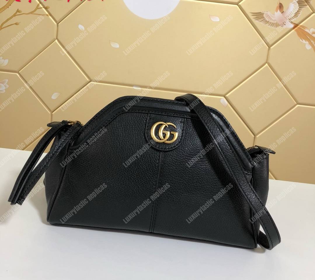 G*u*i re(belle) small shoulder bag leather black