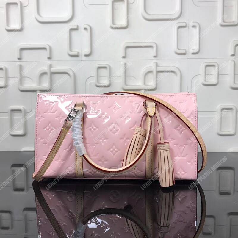LV Monogram Vernis Neo Triangle Bag Pink