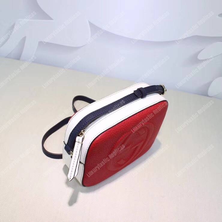 G*u*i soho small leather disco bag red/white