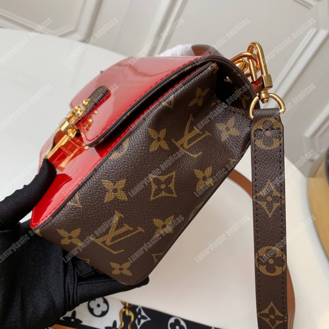 LV Cherrywood BB Smooth Patent Monogram Scarlet