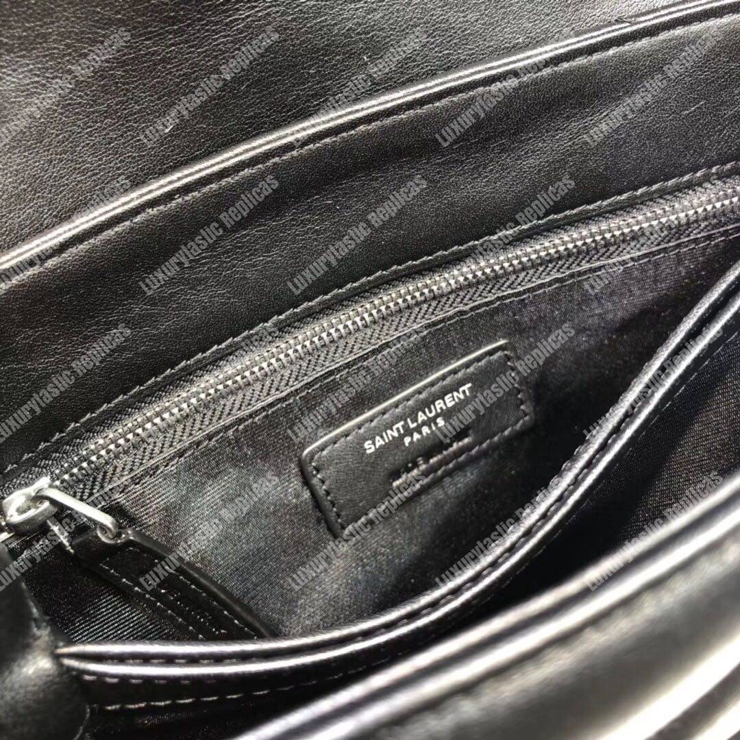 Saint Laurent Loulou Toy Bag In Matelassé “Y” Leather Black