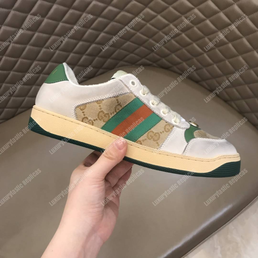 G*u*i screener leather sneaker butter
