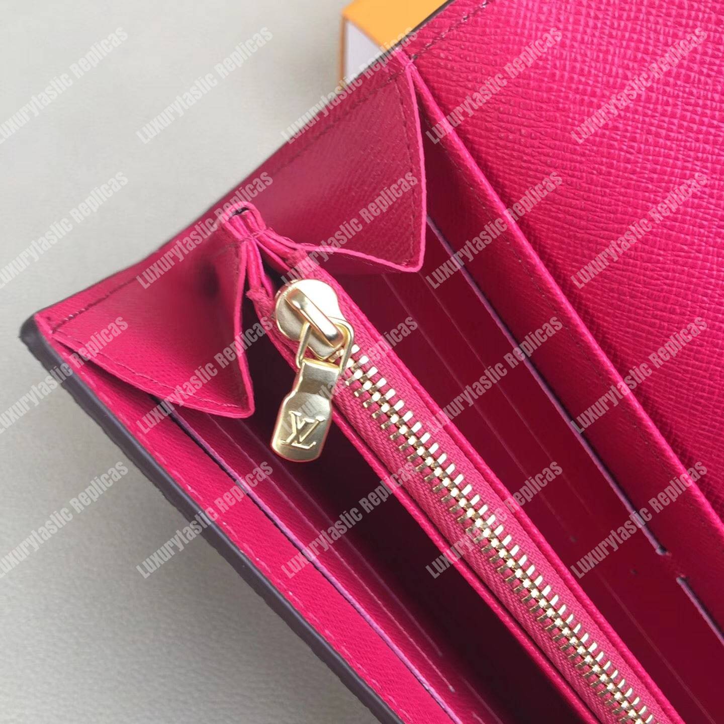 LV Sarah Wallet My LV World Tour Monogram Fuchsia