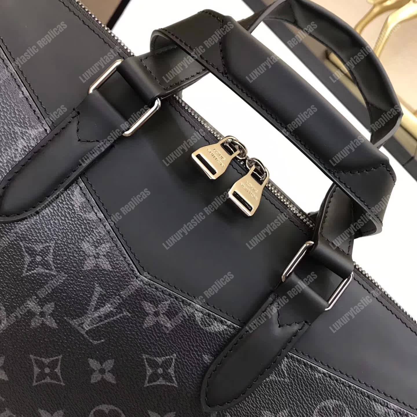 LV Briefcase Explorer Monogram Eclipse Canvas