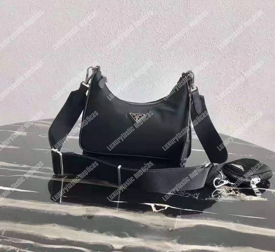 Pra*a re-edition 2005 nylon shoulder bag black