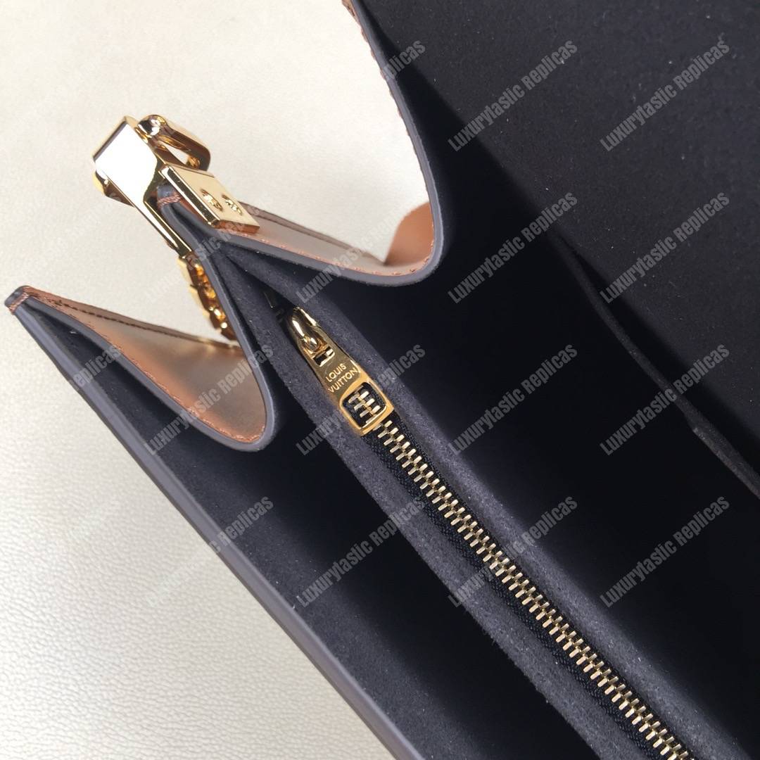 LV Mini Dauphine Taurillon Leather Blackberry / Snow