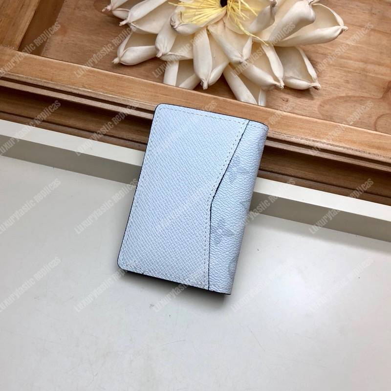 LV Pocket Organiser K45 Taiga Monogram White