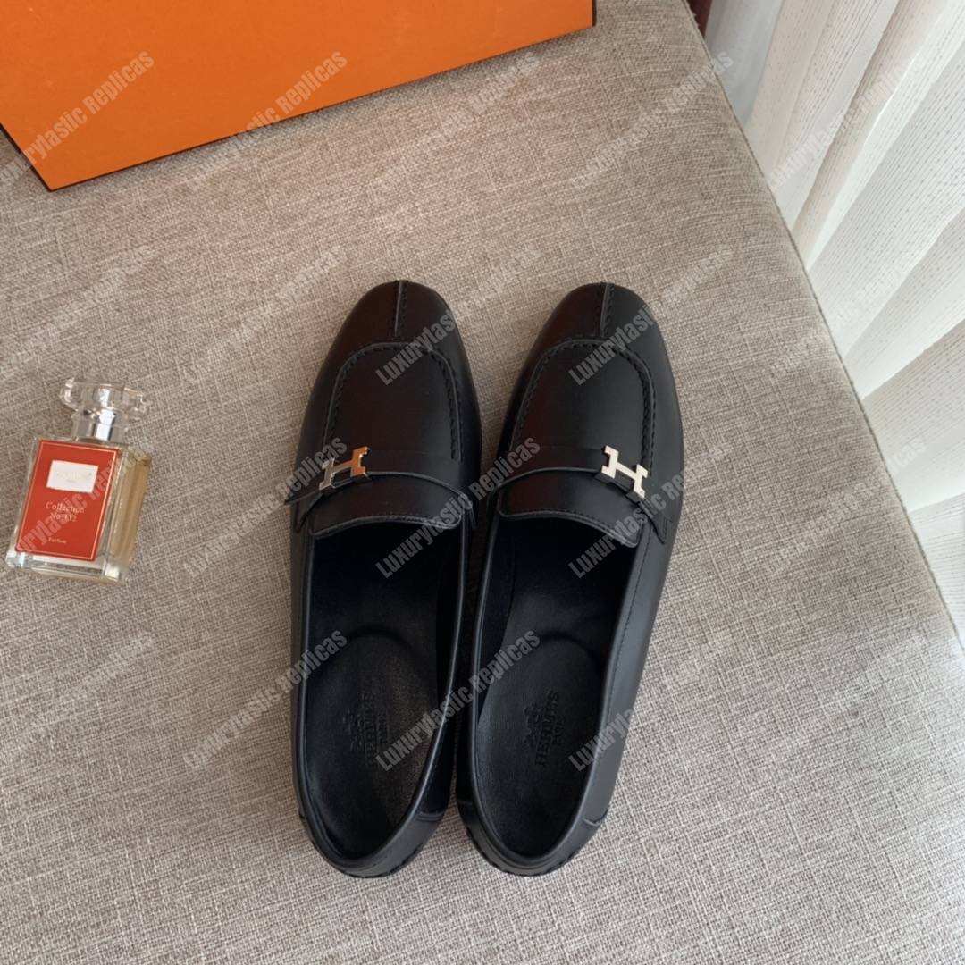 H**mes h buckle loafer black