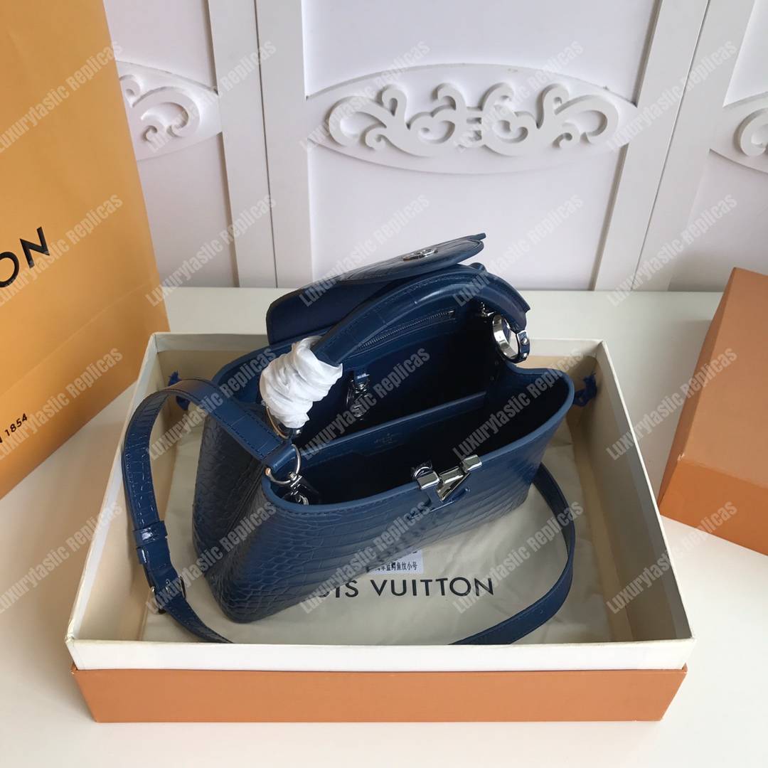LV Capucines BB Crocodilien Brillant Ocean Blue