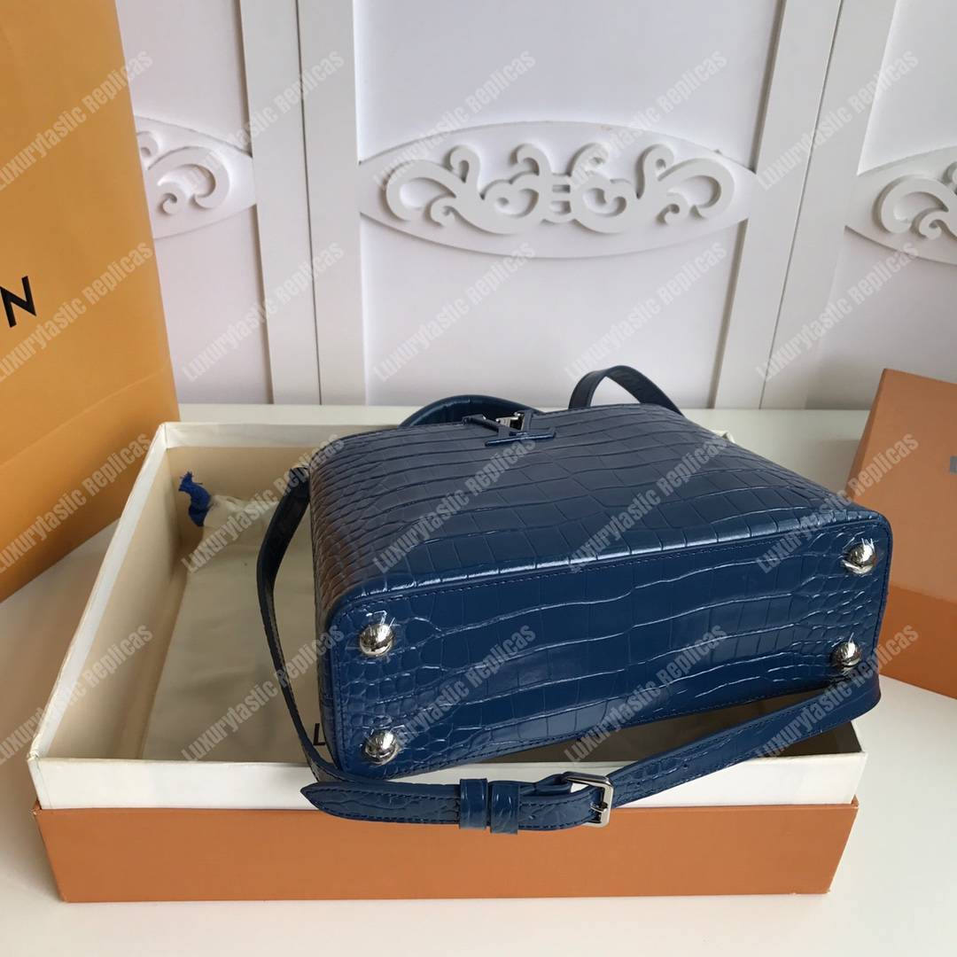 LV Capucines BB Crocodilien Brillant Ocean Blue