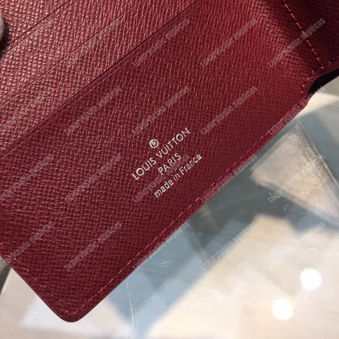 LV Multiple Wallet Taiga Leather Cherise