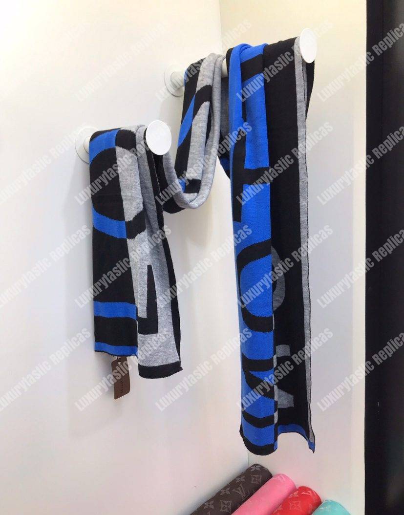 LV Horizon Scarf Gris Bleu