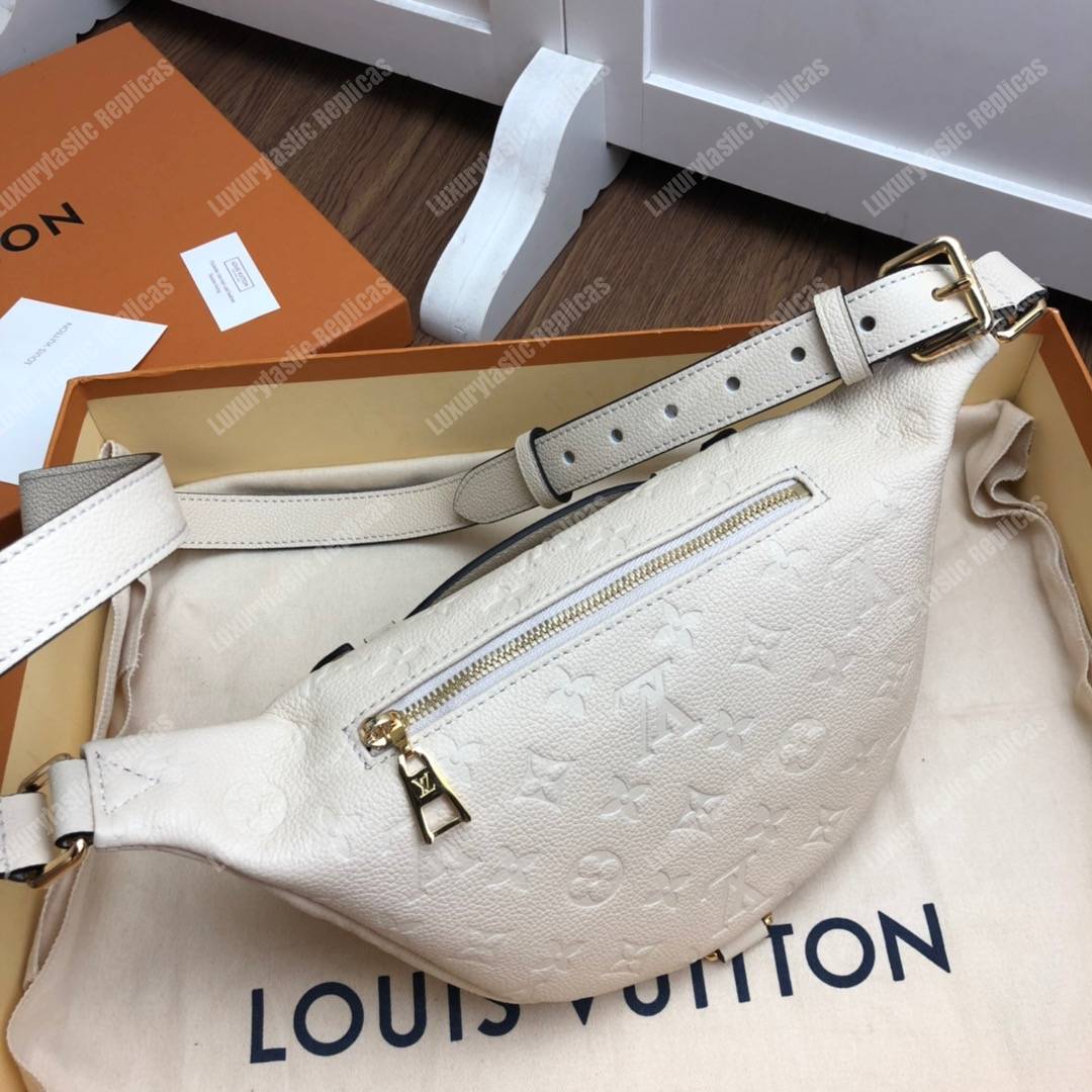 LV Monogram Empreinte Bumbag Creme Beige