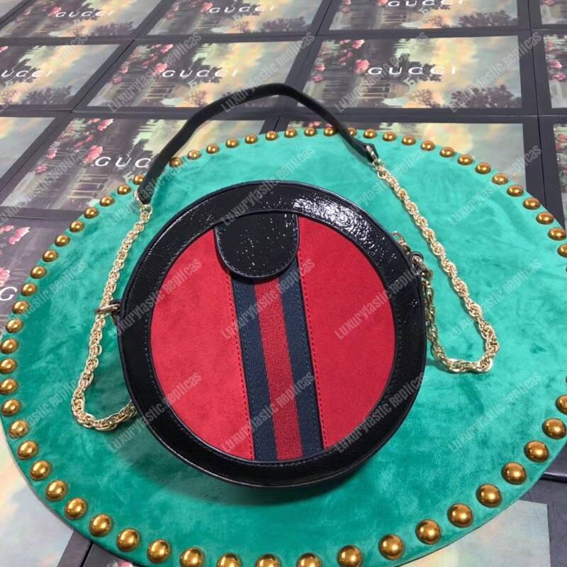 G*u*i ophidia mini round shoulder bag red