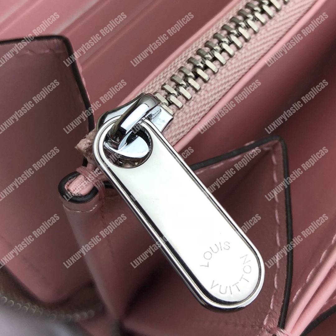 LV Zippy Wallet Mahina Leather Creme