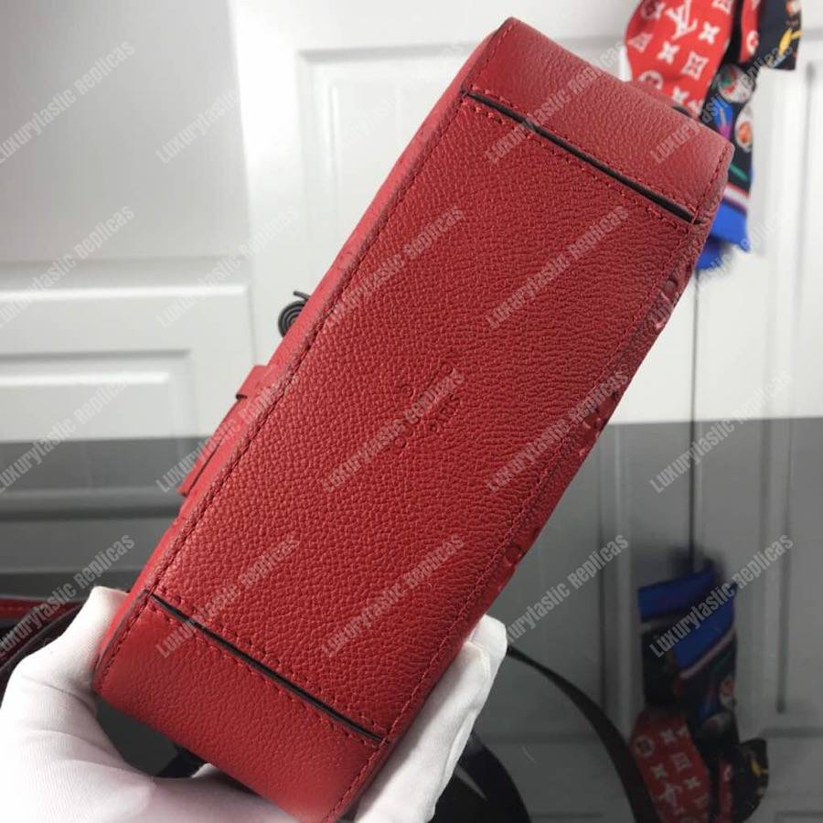 LV Saintonge Monogram Empreinte Leather Scarlet