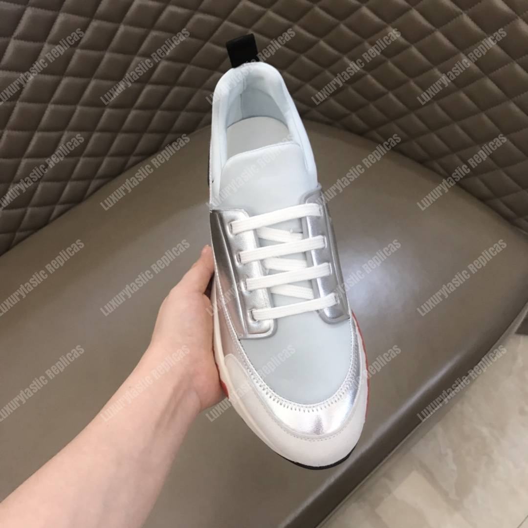 H**mes stadium sneaker silver