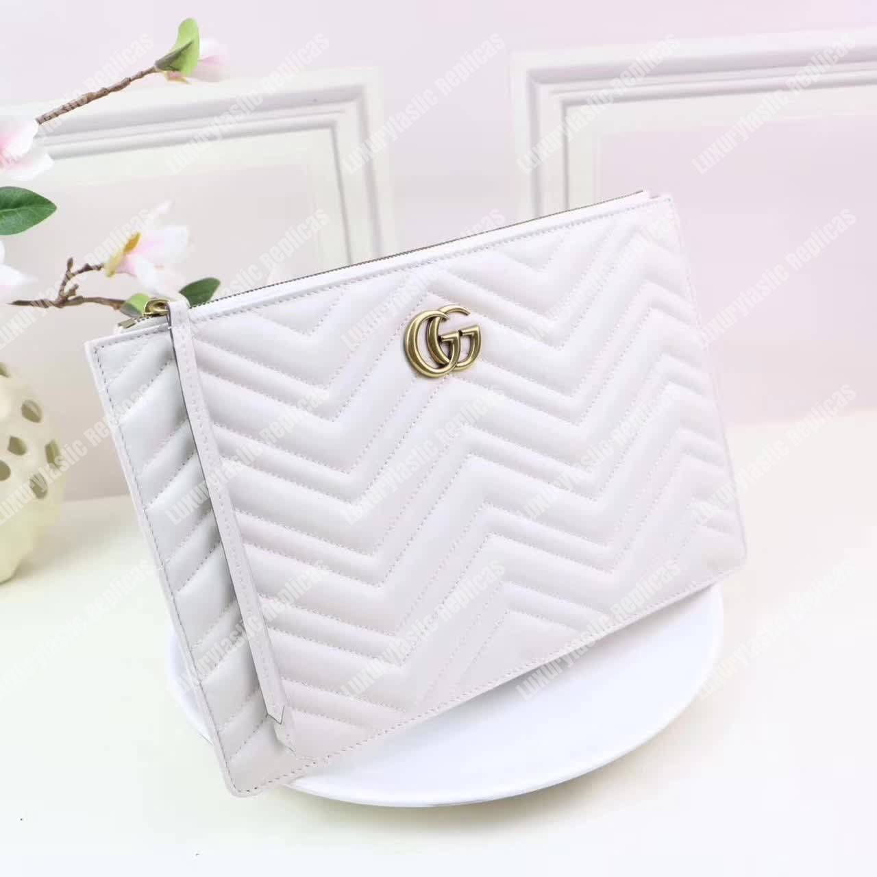 G*u*i gg marmont pouch white