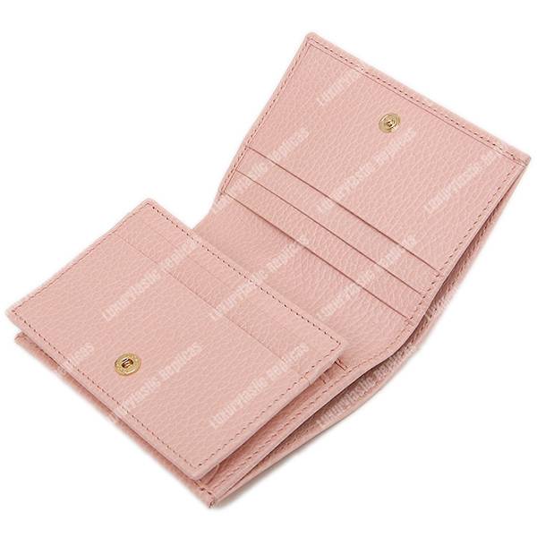 G*u*i gg leather card case light pink